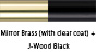 Mirror Brass (with clear coat) & J-Wood Black